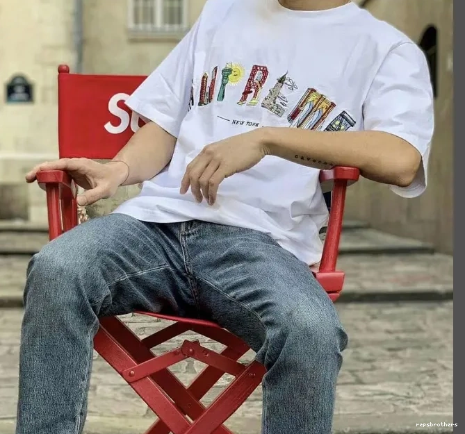 XL L and City Arc Embroidery M T-shirt Logo White Short 19SS Tee sleeved S City Arc Black Rainbow 0802